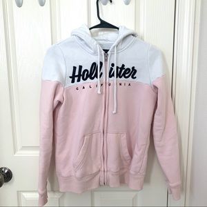 Hollister Pink Zip Up Hoodie